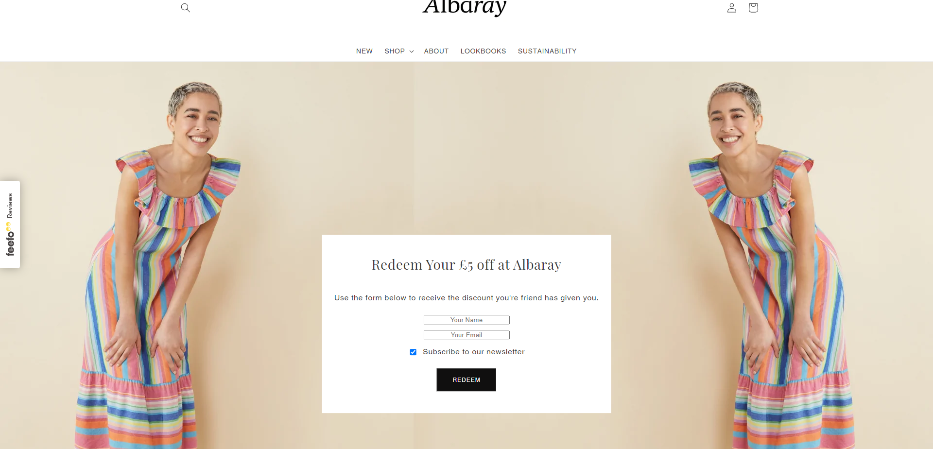 Referral Landing Page for Albaray