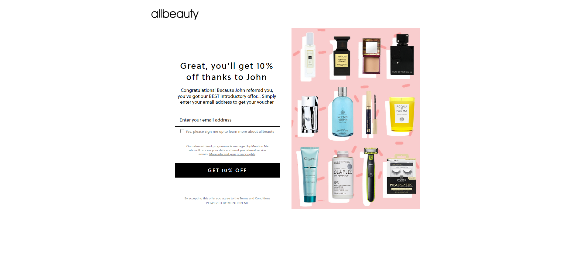 Landing Page for All Beauty