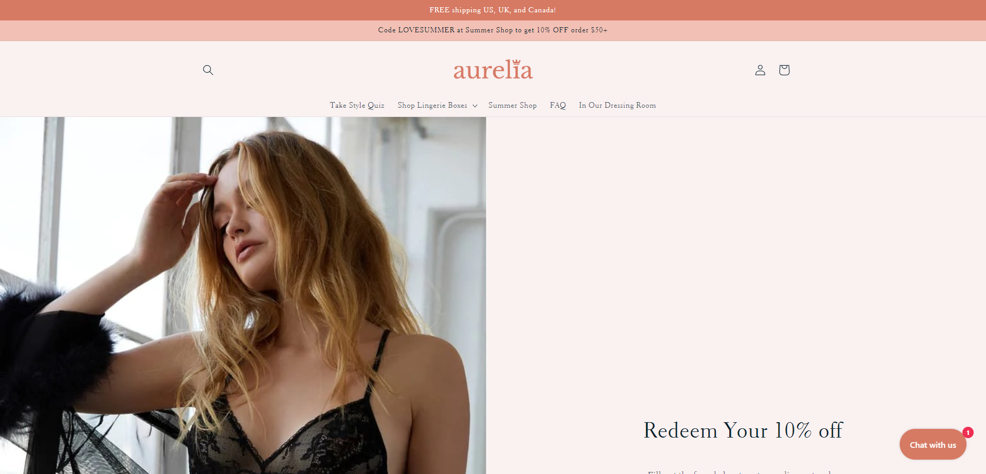 Referral Landing Page for Aurelia Box
