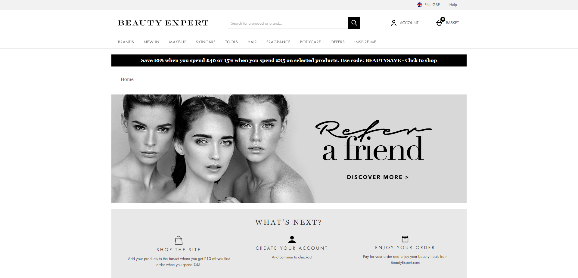 Referral Landing Page for Beauty Expert