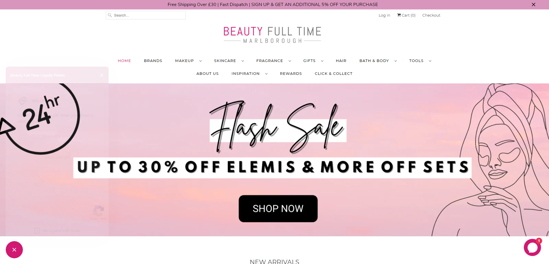 Landing Page for Beauty Full Time