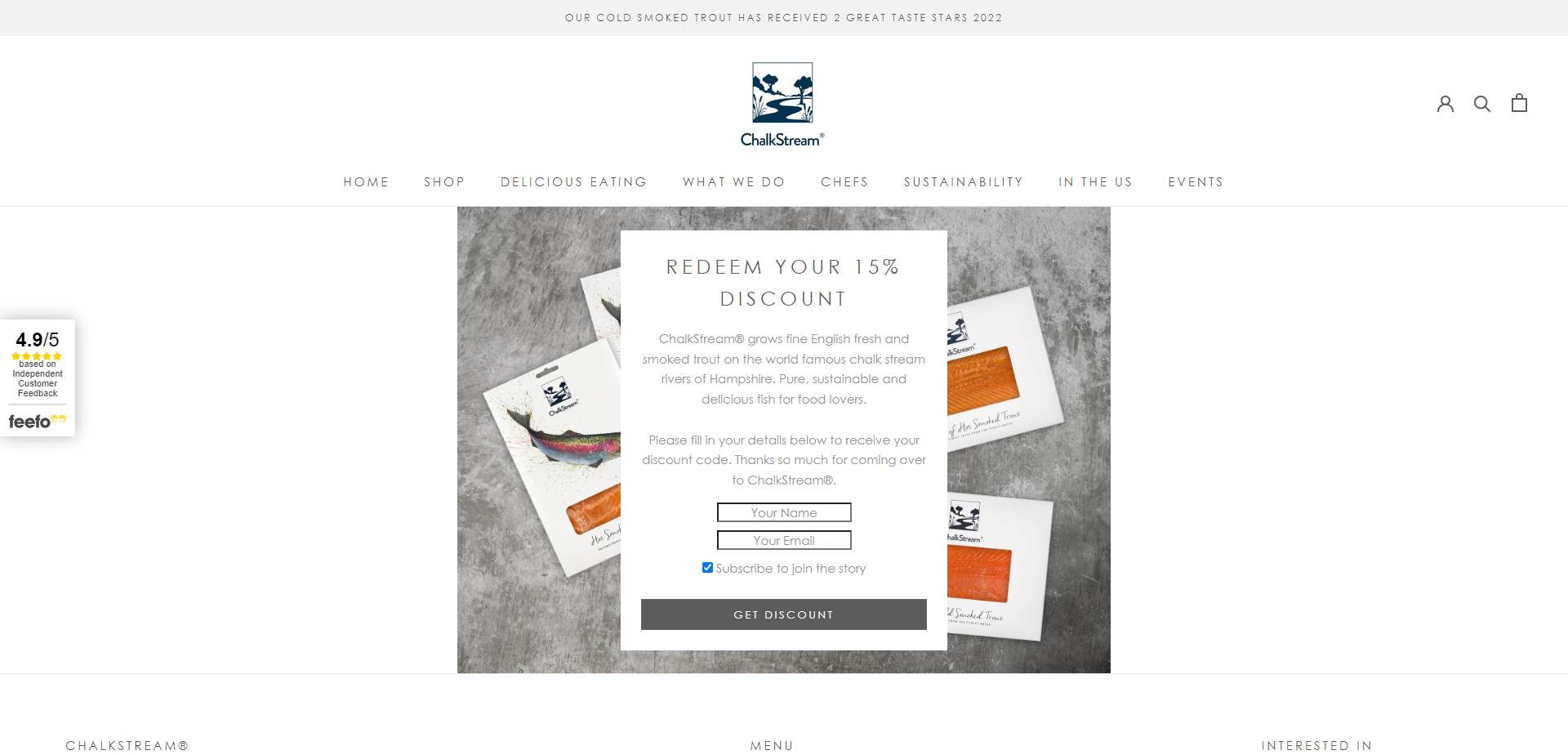 Landing Page for Chalkstream
