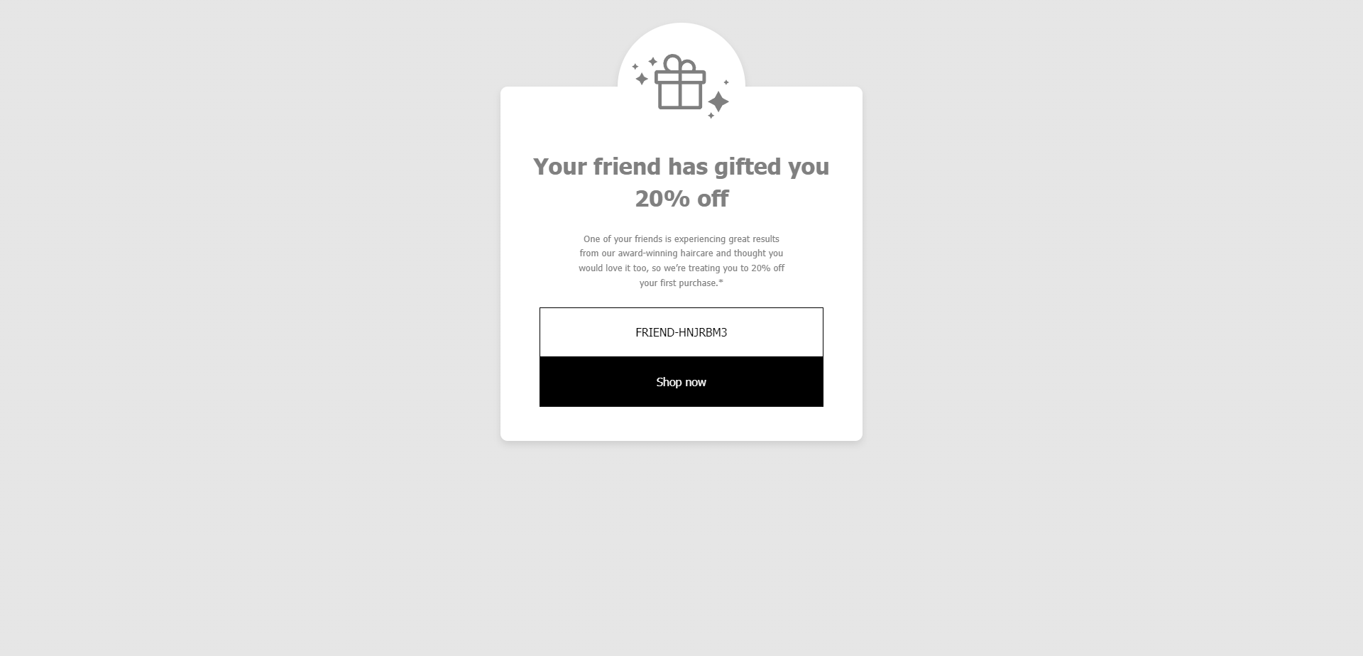 Referral Landing Page for Champo