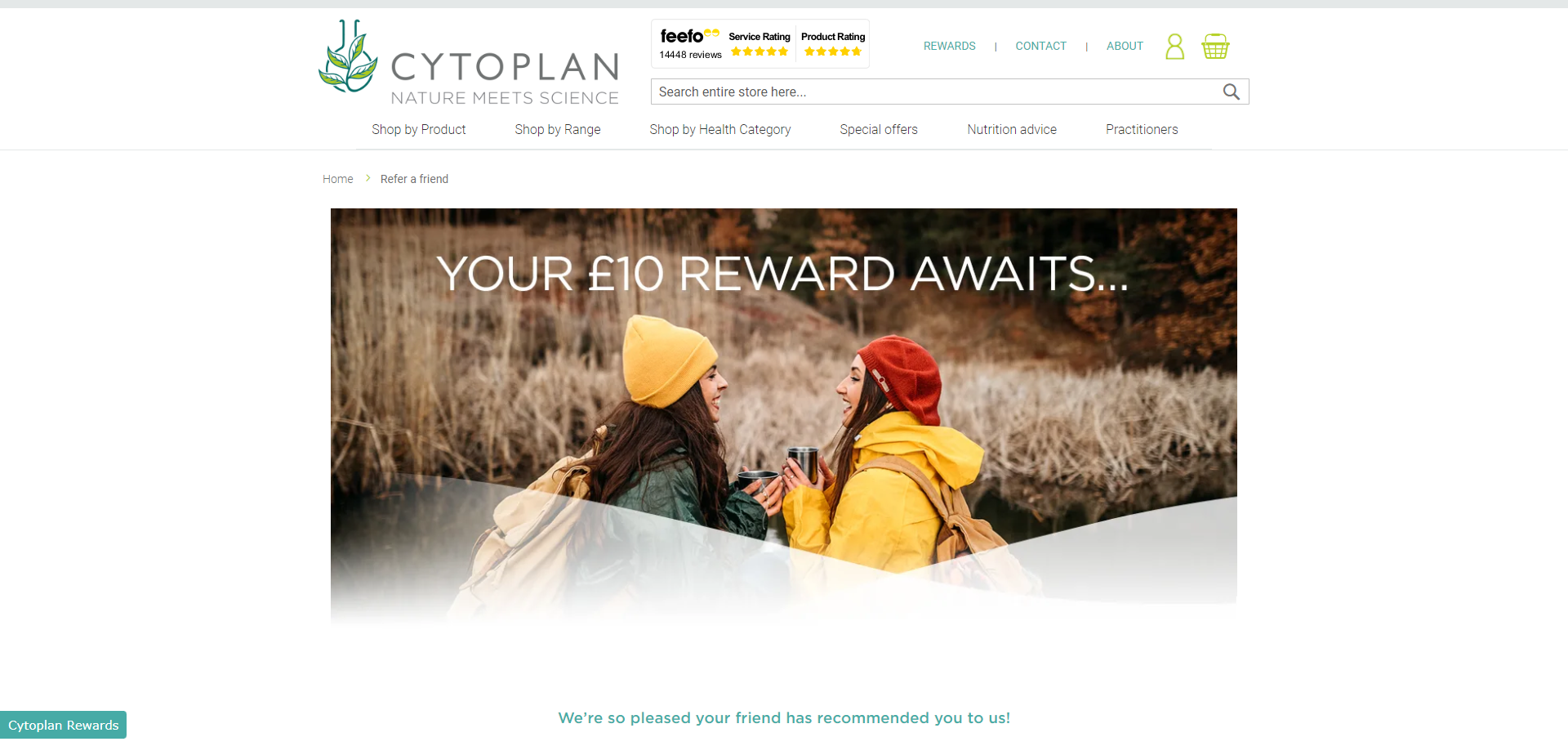 Referral Landing Page for Cytoplan