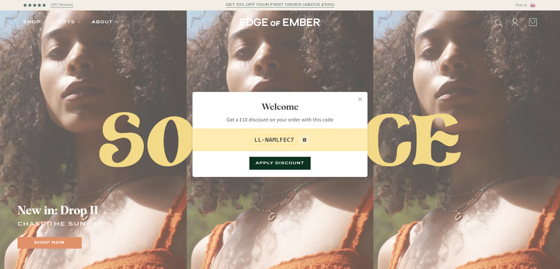 Landing Page for Edge of Ember