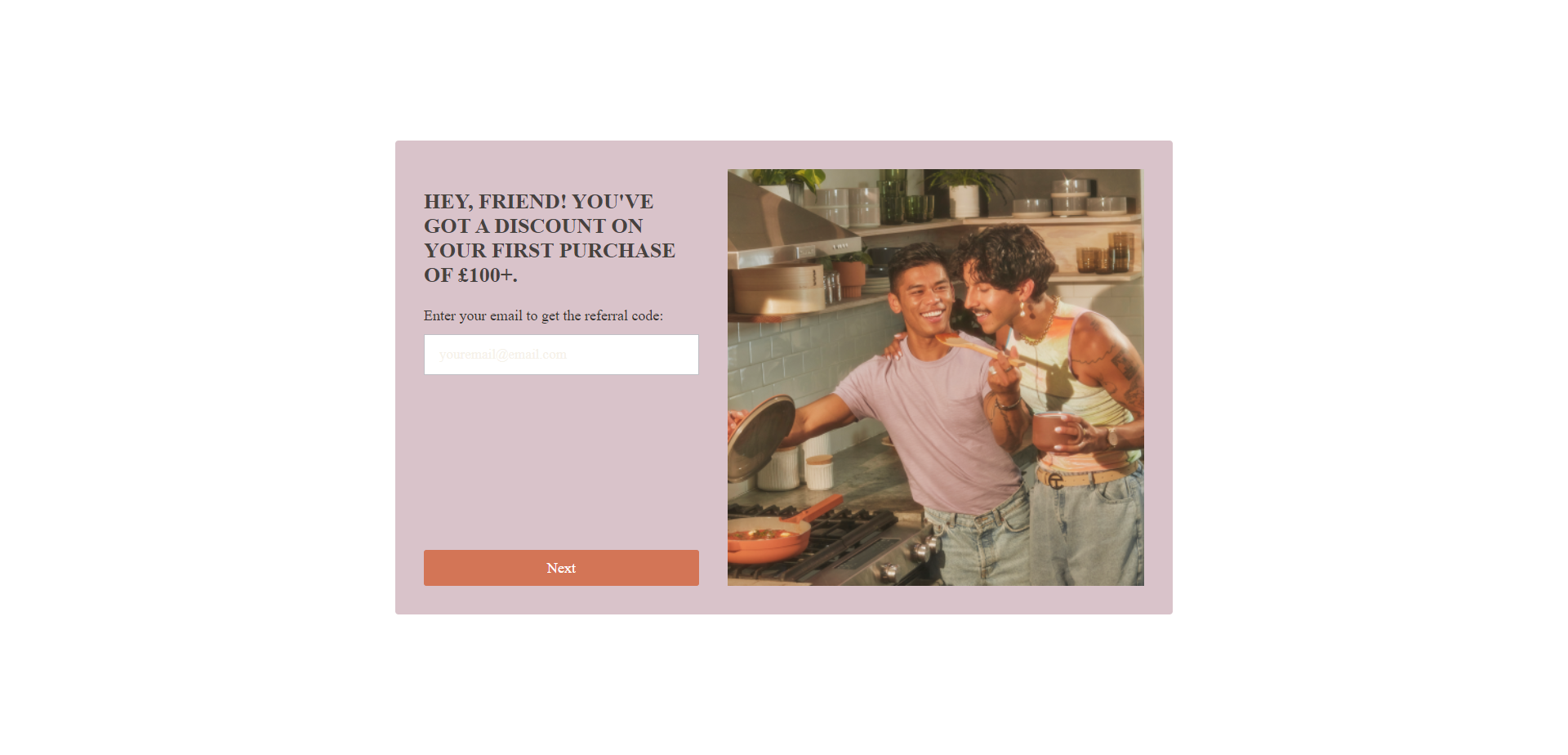 Referral Landing Page for From Our Place