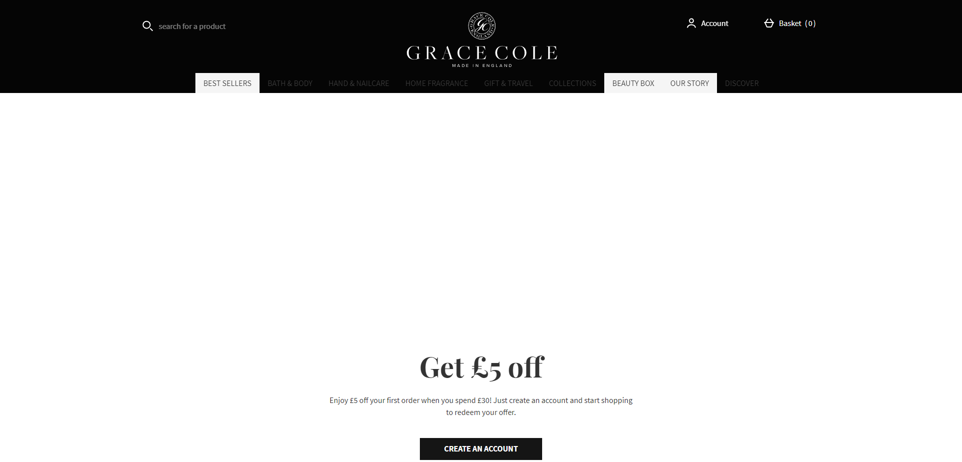 Landing Page for Grace Cole