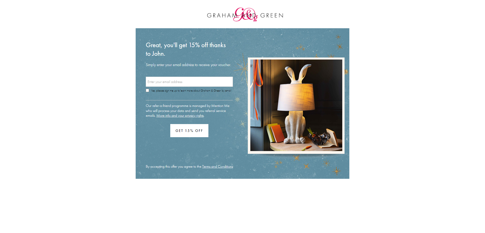 Referral Landing Page for Graham and Green