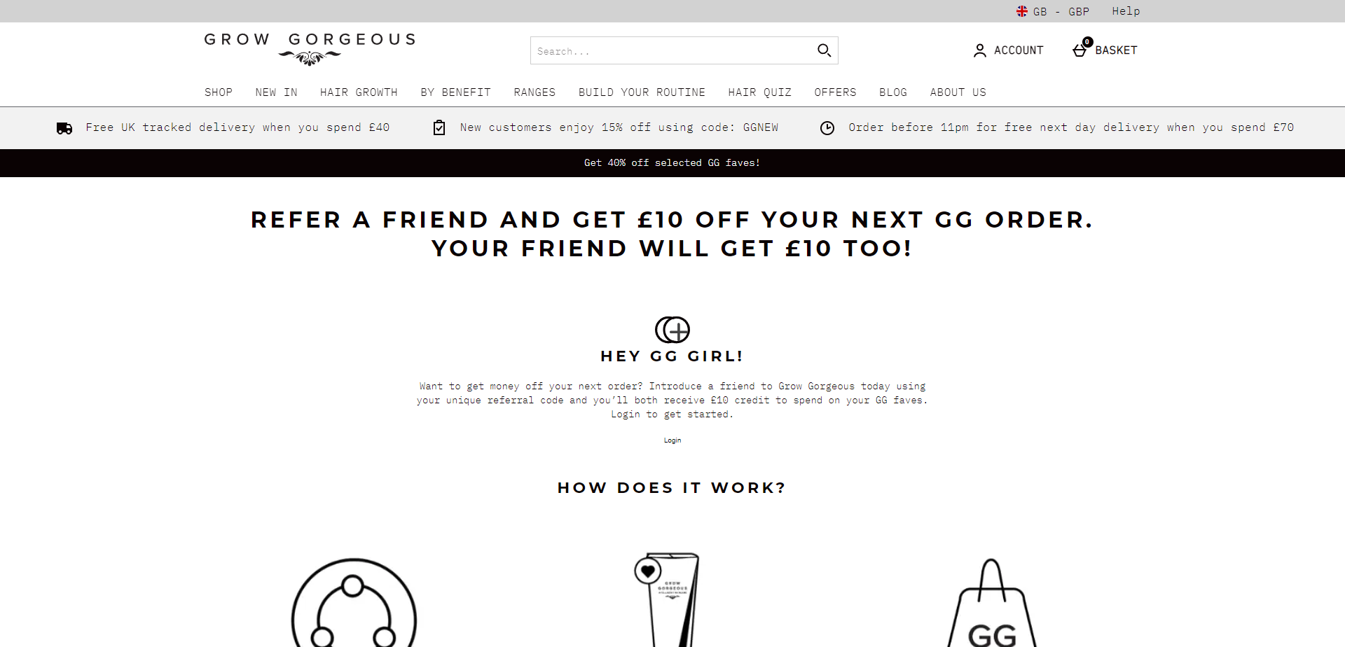 Referral Landing Page for Grow Gorgeous