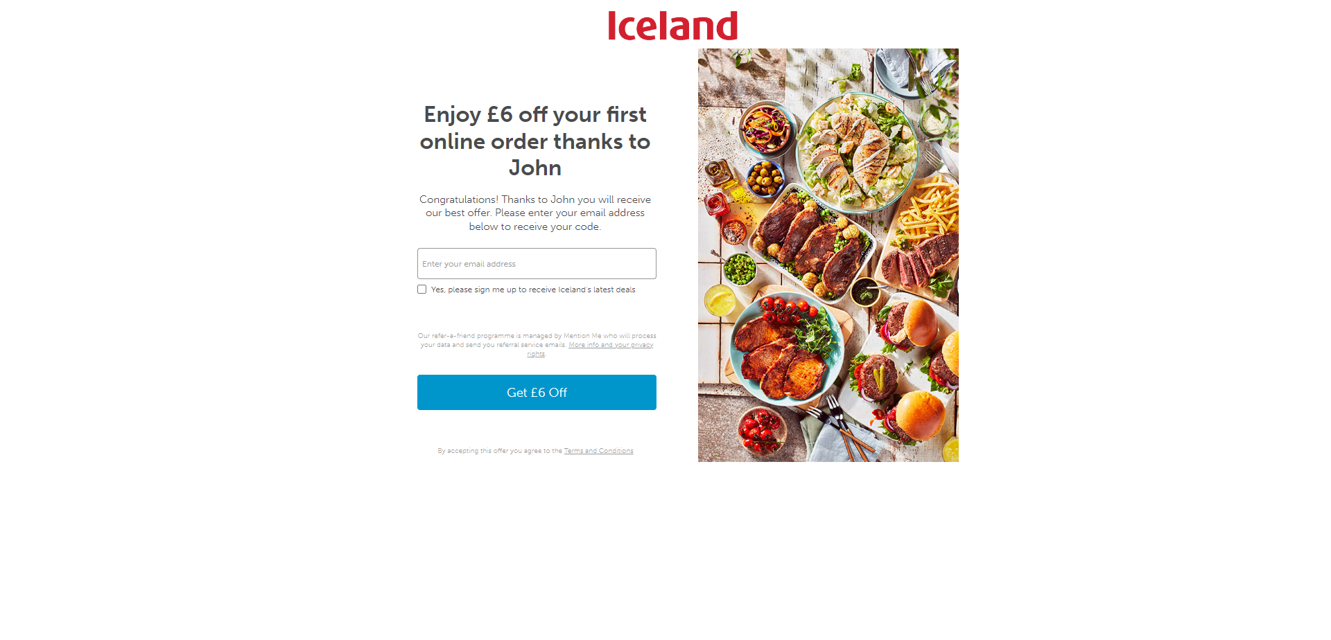 Referral Landing Page for Iceland