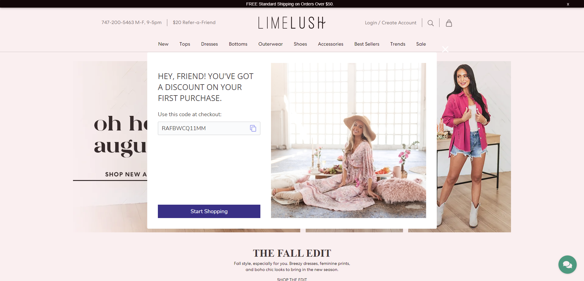 Referral Landing Page for Lime Lush Boutique
