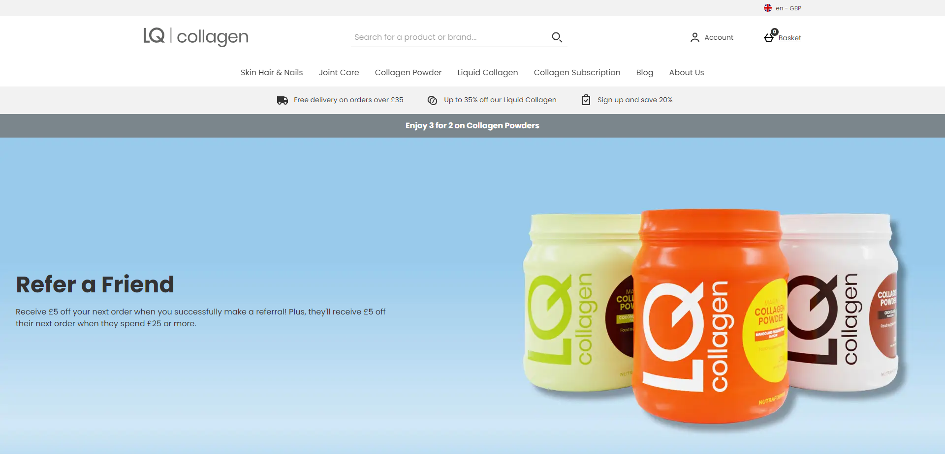 Landing Page for LQ Collagen