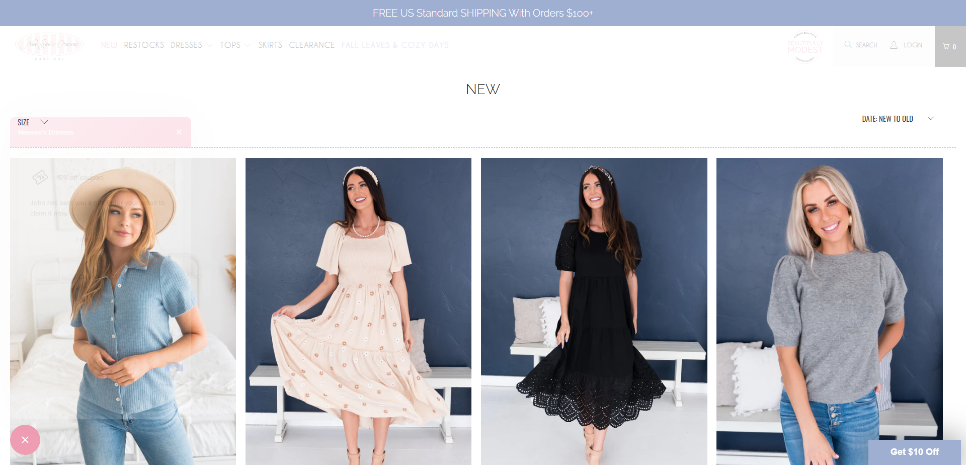 Landing Page for NeeSee Dresses