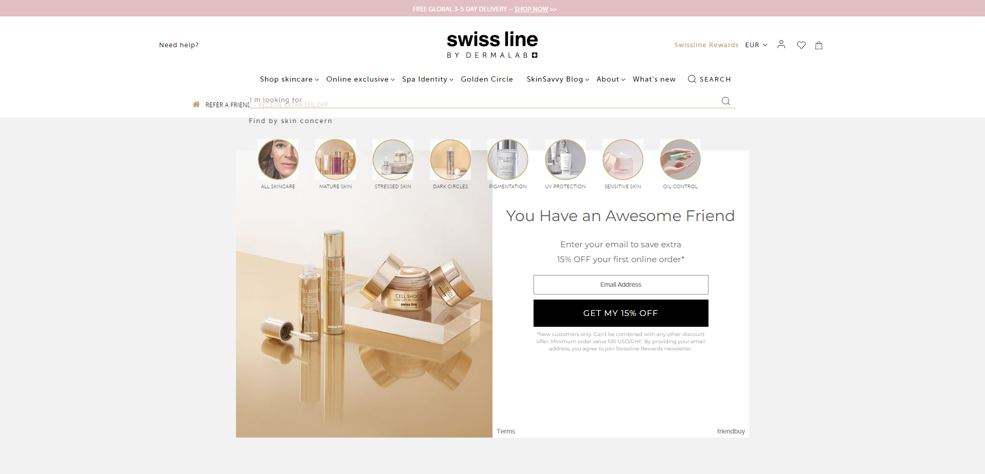 Referral Landing Page for Swiss Line