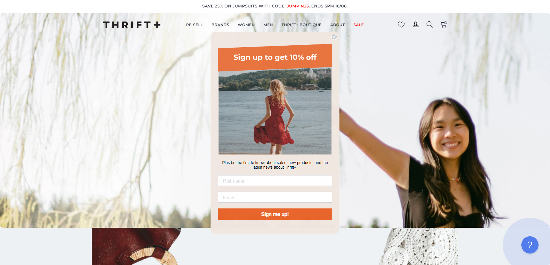 Referral Landing Page for Thrift Plus